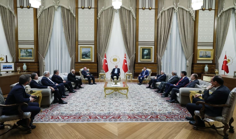 Cumhurbaşkanı Erdoğan, ilk misafirlerini ağırladı