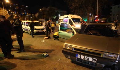 Polisin ”dur” ihtarına uymayıp kaçan araç takla attı
