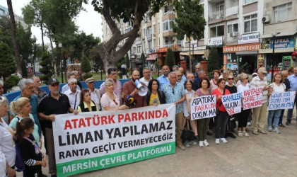 Mersin Çevre Platformu, limanın genişlemesine karşı eylem yaptı 